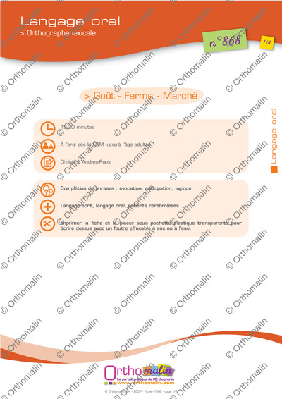 Page 1 de la fiche