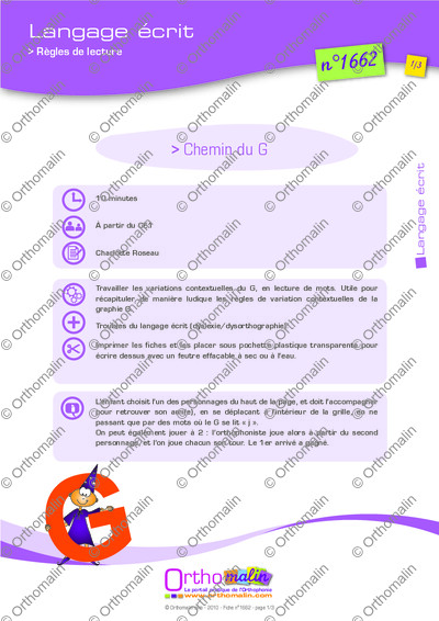 Page 1 de la fiche