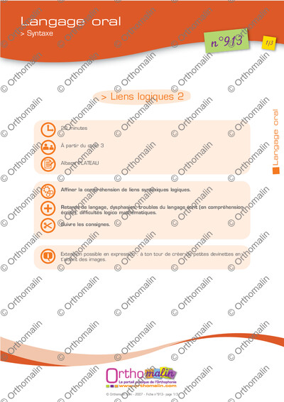 Page 1 de la fiche