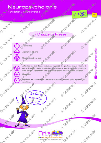 Page 1 de la fiche