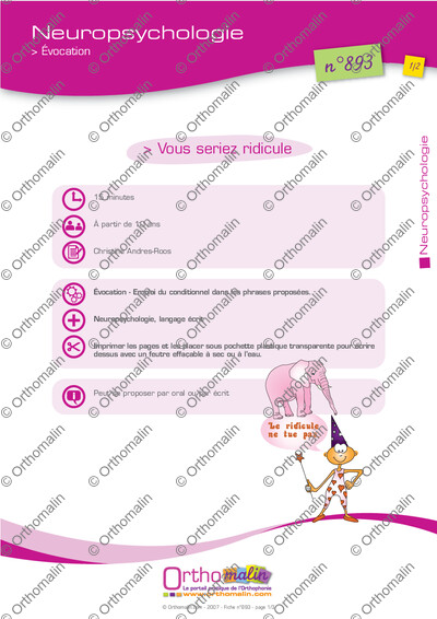 Page 1 de la fiche