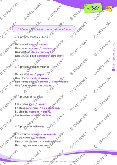 Page 2 de la fiche
