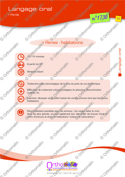 Page 1 de la fiche