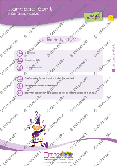 Page 1 de la fiche
