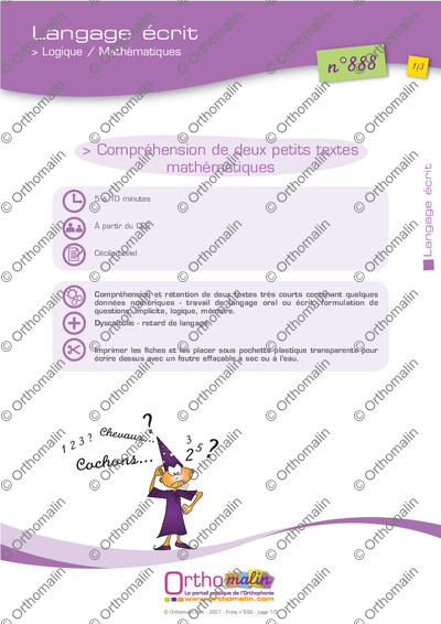 Page 1 de la fiche