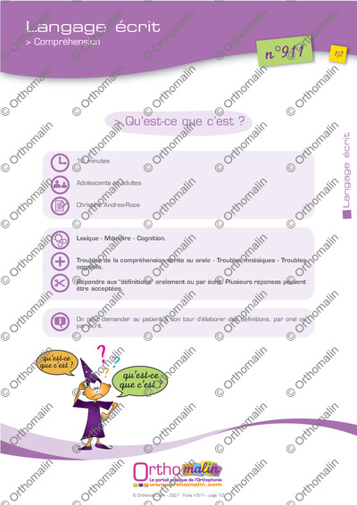 Page 1 de la fiche