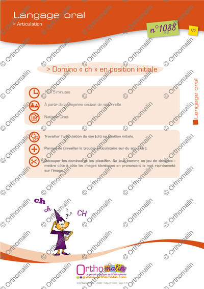 Page 1 de la fiche