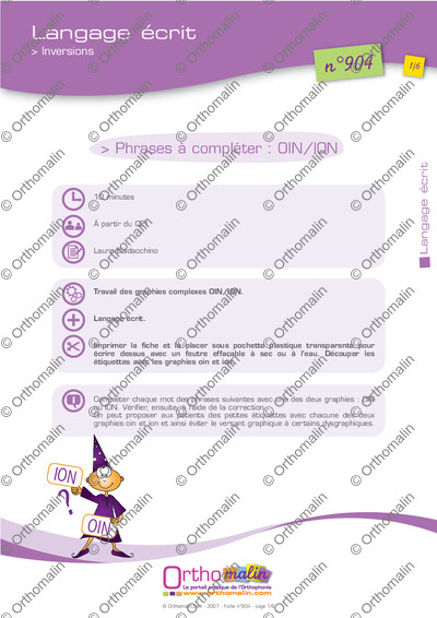Page 1 de la fiche