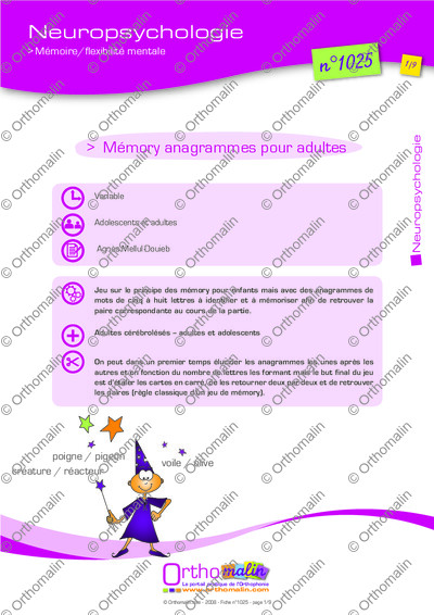Page 1 de la fiche