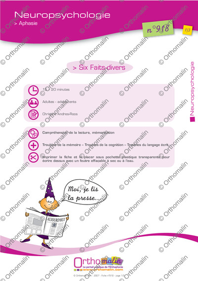Page 1 de la fiche