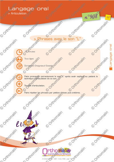 Page 1 de la fiche