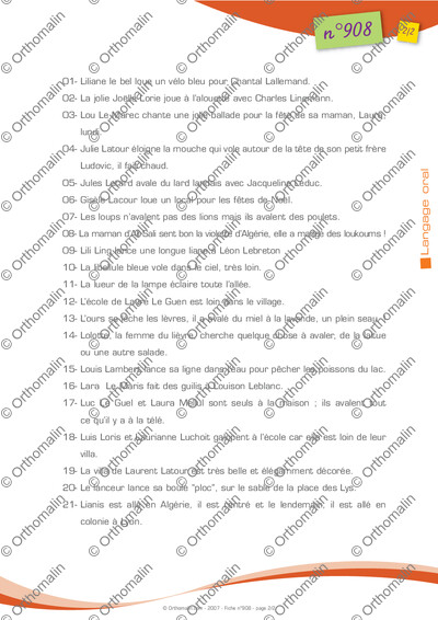 Page 2 de la fiche