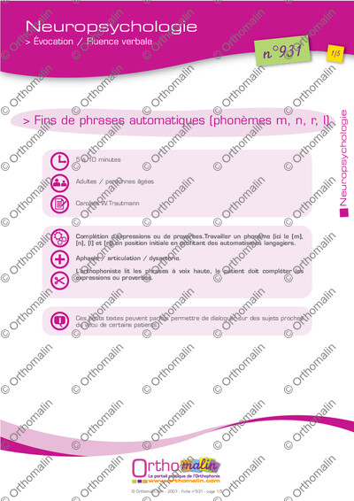 Page 1 de la fiche
