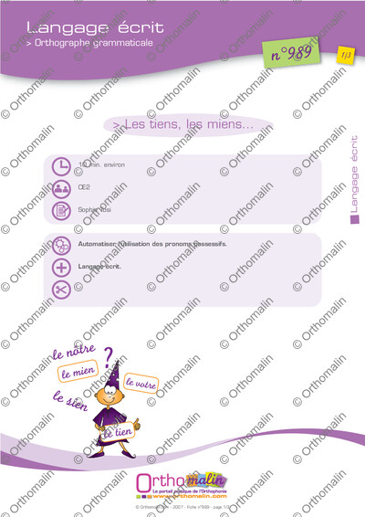 Page 1 de la fiche