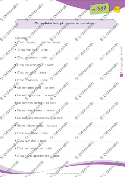 Page 2 de la fiche