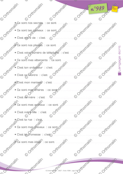 Page 3 de la fiche