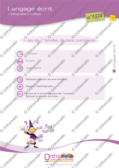 Page 1 de la fiche