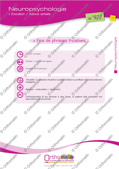 Page 1 de la fiche