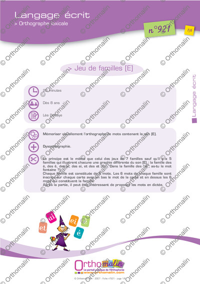 Page 1 de la fiche