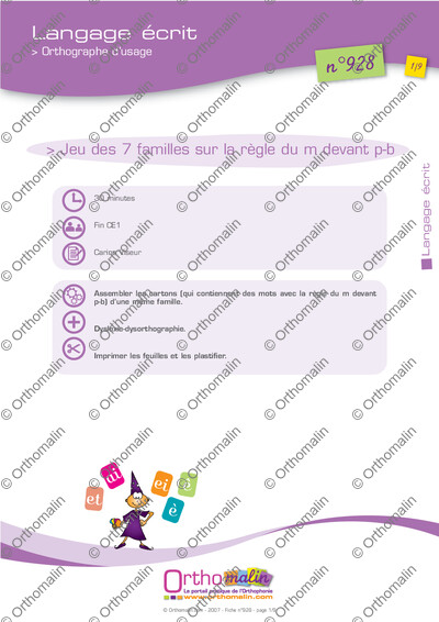 Page 1 de la fiche