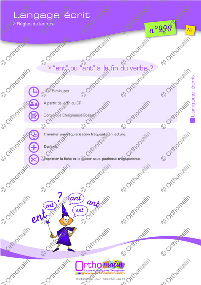 Page 1 de la fiche