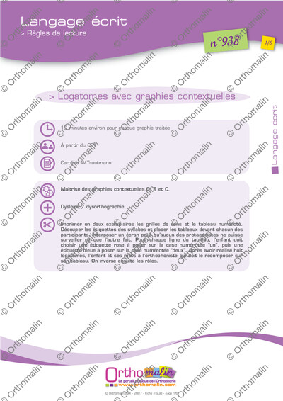 Page 1 de la fiche