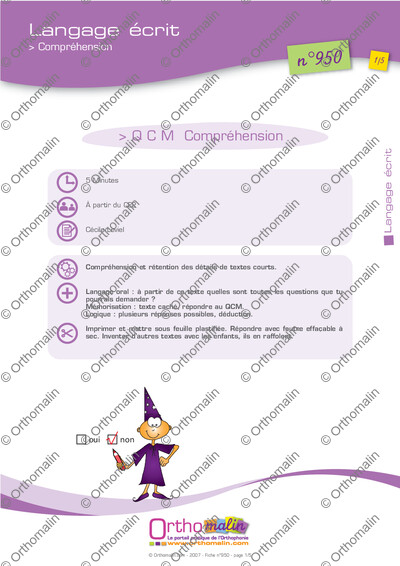 Page 1 de la fiche