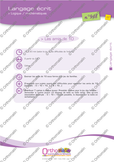Page 1 de la fiche