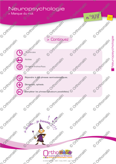 Page 1 de la fiche
