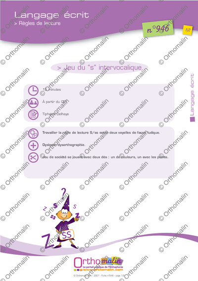 Page 1 de la fiche