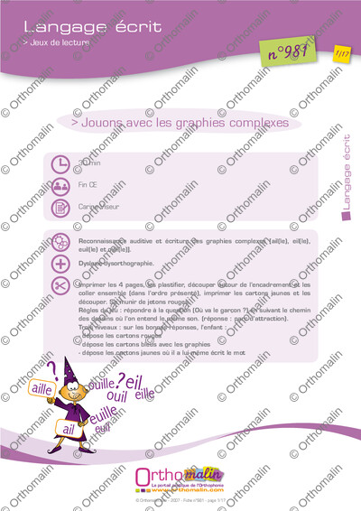Page 1 de la fiche