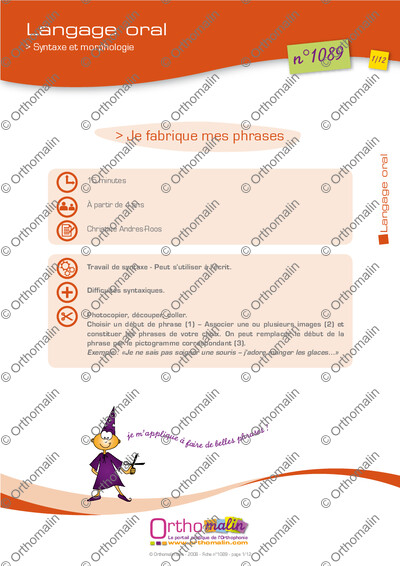Page 1 de la fiche