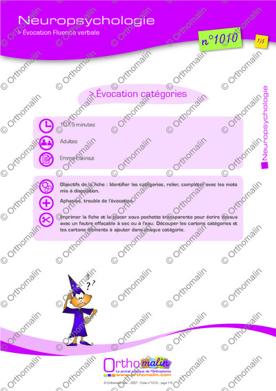 Page 1 de la fiche