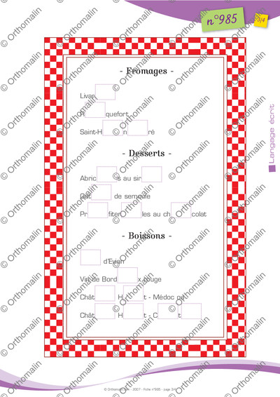 Page 3 de la fiche