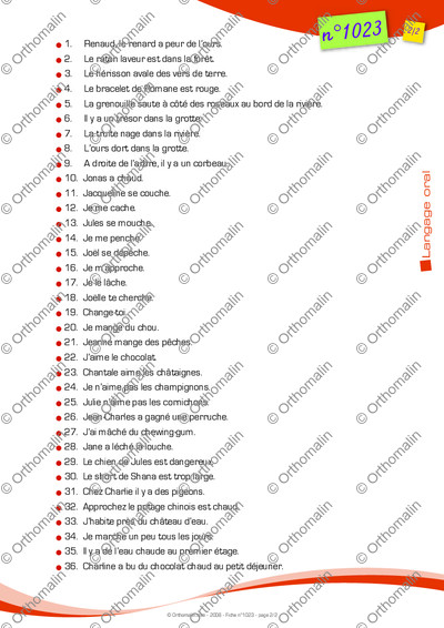 Page 2 de la fiche