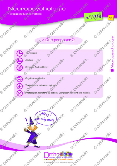 Page 1 de la fiche