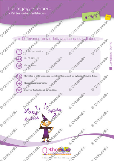 Page 1 de la fiche