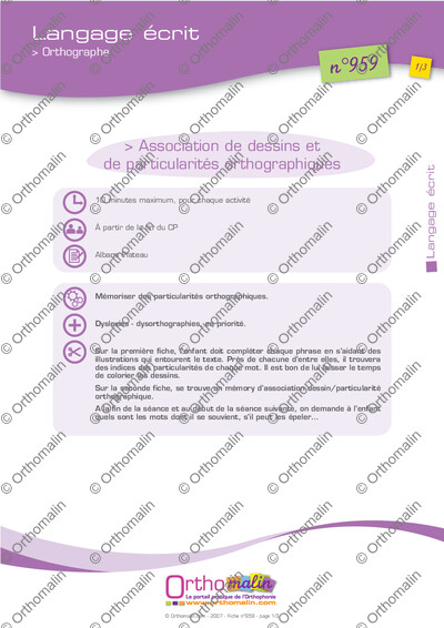Page 1 de la fiche