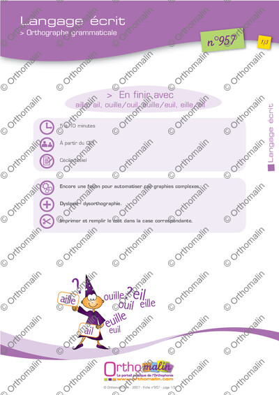 Page 1 de la fiche