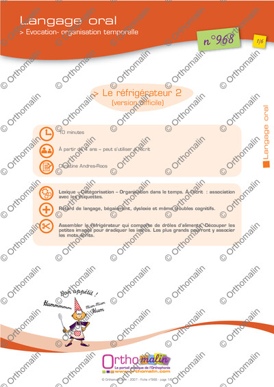 Page 1 de la fiche