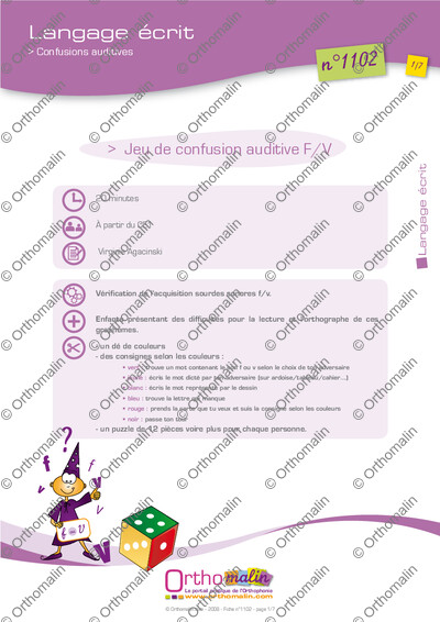 Page 1 de la fiche