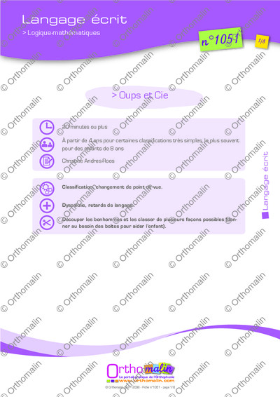 Page 1 de la fiche