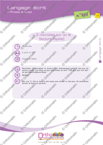 Page 1 de la fiche