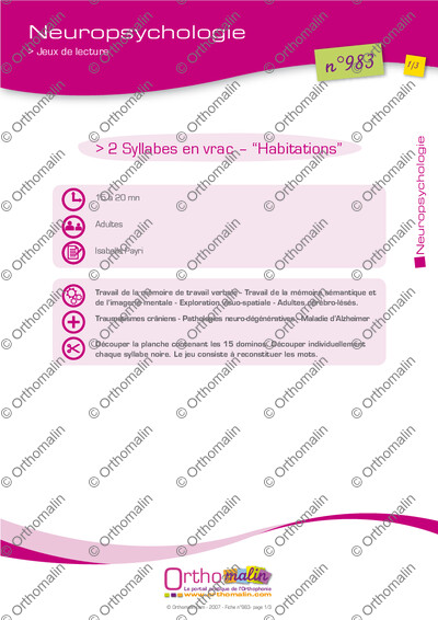 Page 1 de la fiche