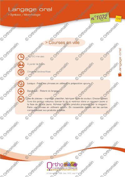 Page 1 de la fiche