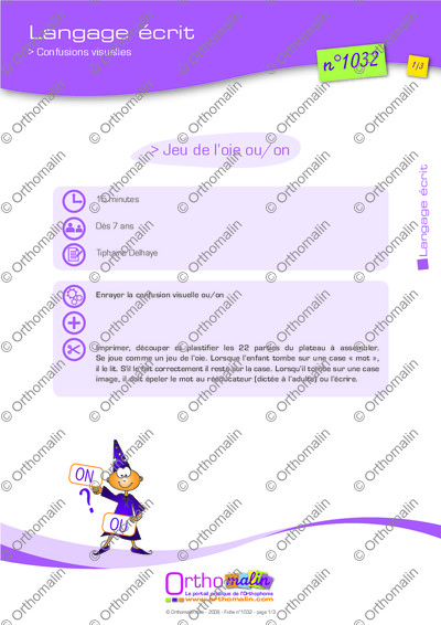 Page 1 de la fiche