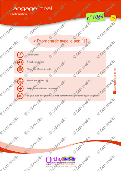 Page 1 de la fiche