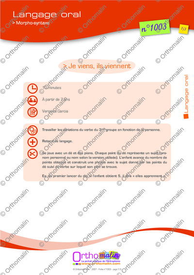 Page 1 de la fiche