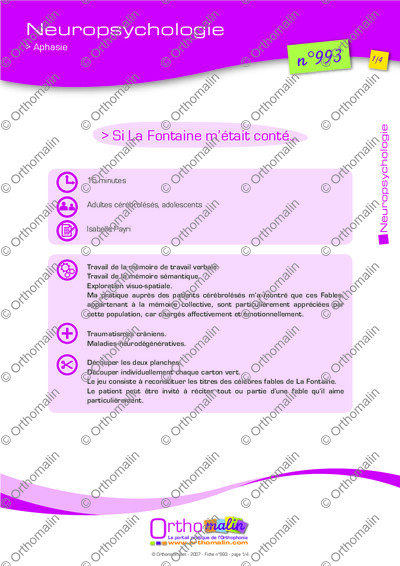 Page 1 de la fiche