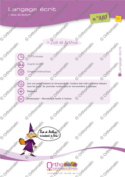 Page 1 de la fiche